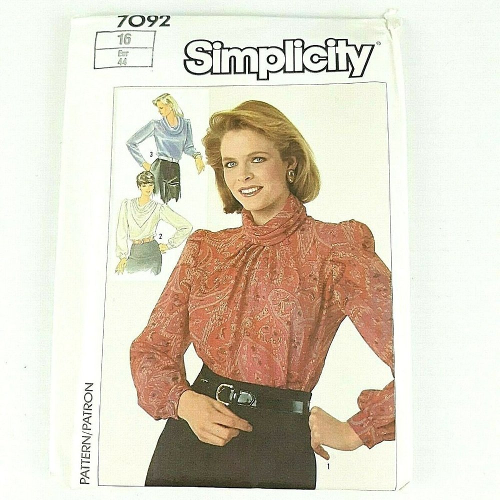 Simplicity 7092 Blouse Uncut Sewing Pattern